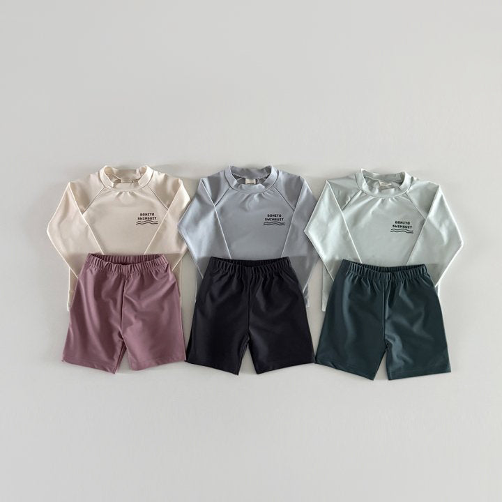 Rashguard swim set [pink S, Green L]