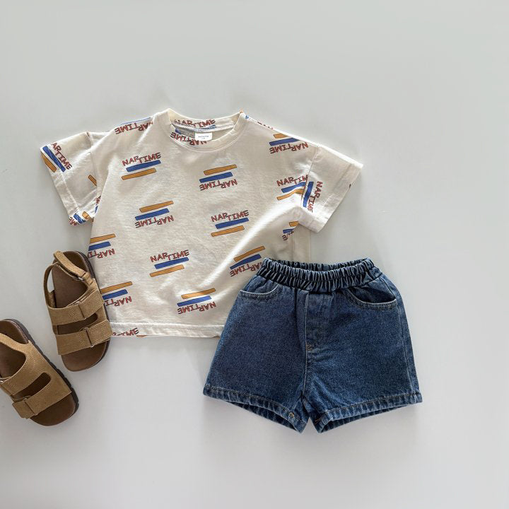 Everyday denim shorts[light-blue, blue, charcoal]