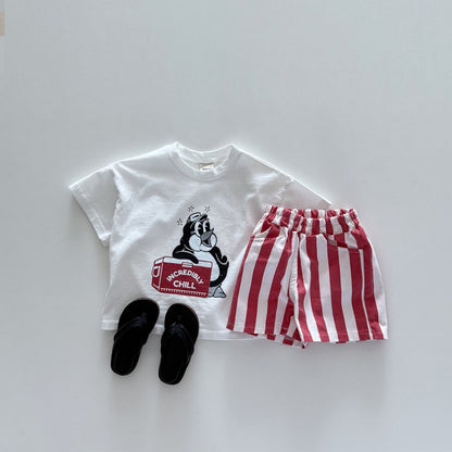 Summer line shorts [red, yellow]