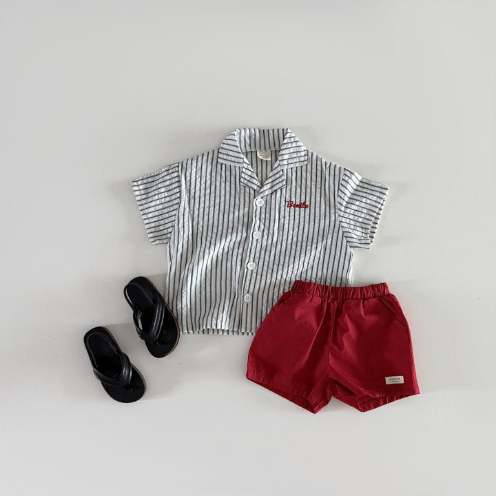 Summer striped shirt [yellow XL]