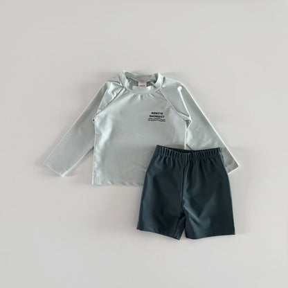 Rashguard swim set [pink S, Green L]