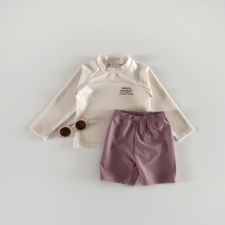 Rashguard swim set [pink S, Green L]
