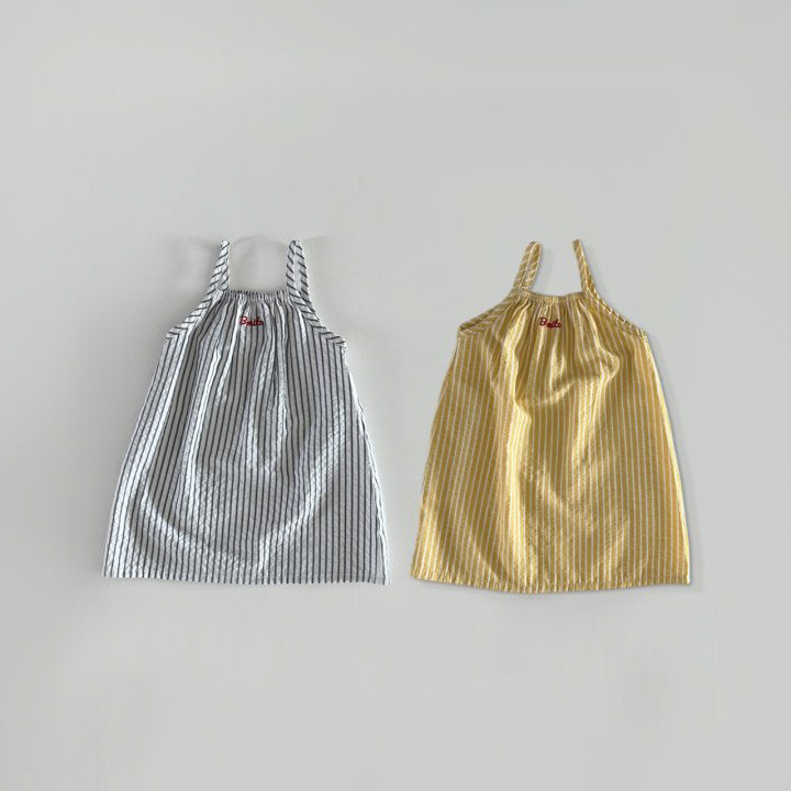 Summer striped dress [yellow M]