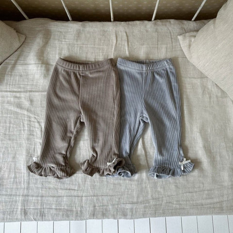 [PRE-ORDER] Soft frill velour pants