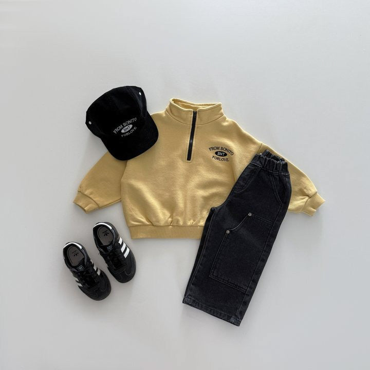 [PRE-ORDER] Half zip-up sweatshirt
