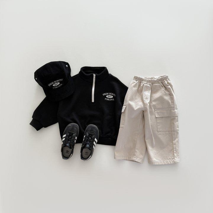 [PRE-ORDER] Half zip-up sweatshirt