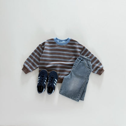 [PRE-ORDER] Striped two-tone sweatshirt