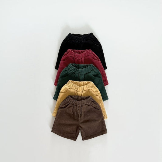 [PRE-ORDER] Corduroy knee-length shorts