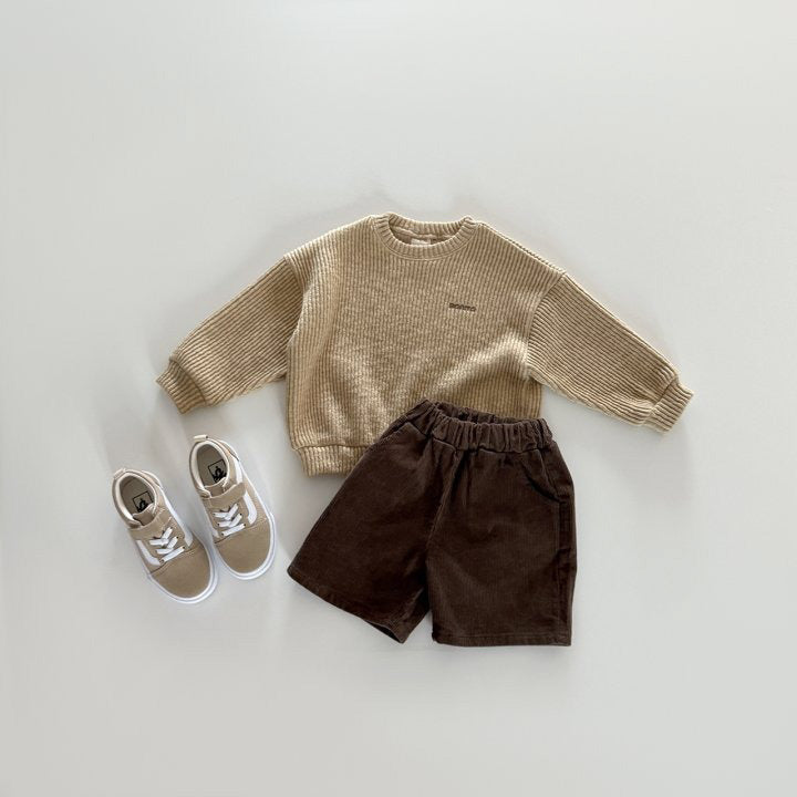 [PRE-ORDER] Corduroy knee-length shorts