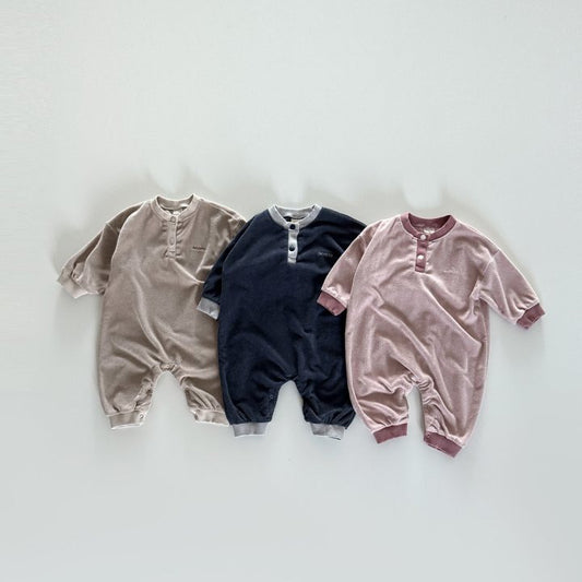 [PRE-ORDER] Color block henley onesie