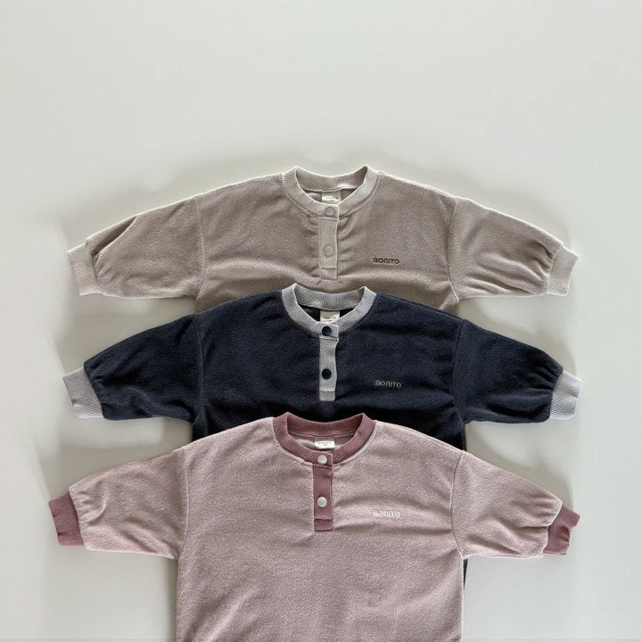 [PRE-ORDER] Color block henley onesie