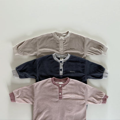 [PRE-ORDER] Color block henley onesie