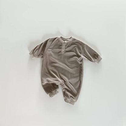[PRE-ORDER] Color block henley onesie