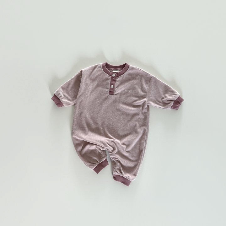 [PRE-ORDER] Color block henley onesie