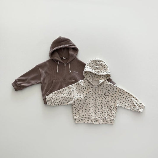 [PRE-ORDER] Waffle hooded zip-up