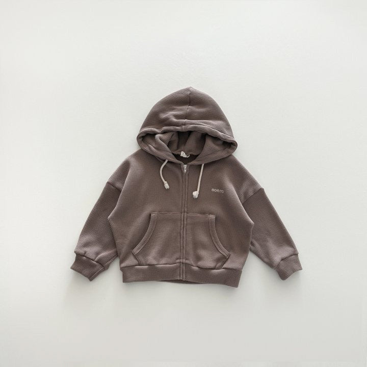 [PRE-ORDER] Waffle hooded zip-up