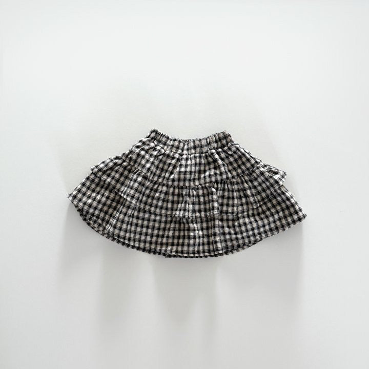 [PRE-ORDER] Check tiered skirt