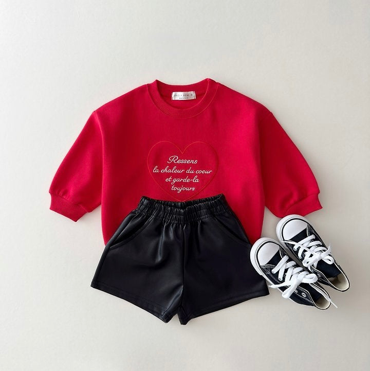 [PRE-ORDER] Heart Embroidered Sweatshirt