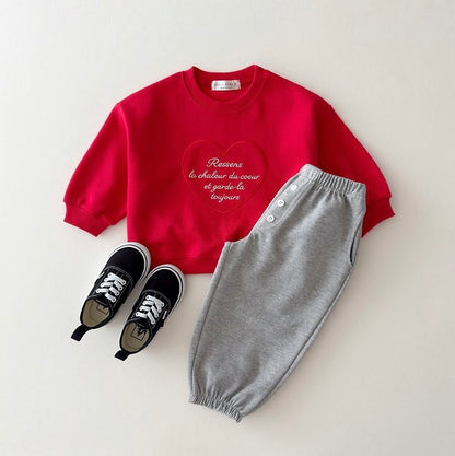 [PRE-ORDER] Heart Embroidered Sweatshirt