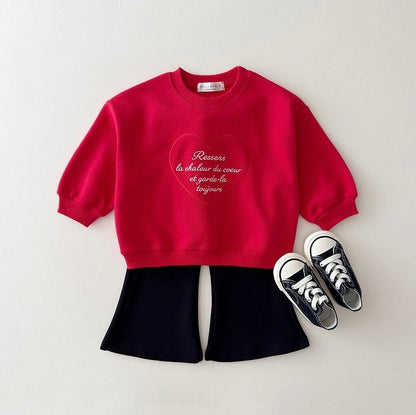 [PRE-ORDER] Heart Embroidered Sweatshirt