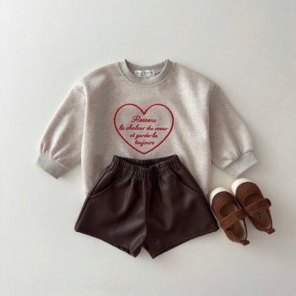 [PRE-ORDER] Heart Embroidered Sweatshirt