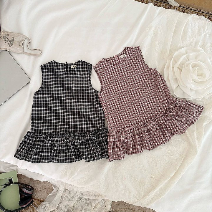 [PRE-ORDER] Checkered Frill Dress