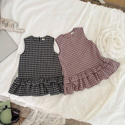 [PRE-ORDER] Checkered Frill Dress