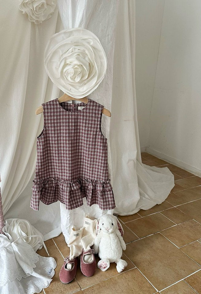 [PRE-ORDER] Checkered Frill Dress