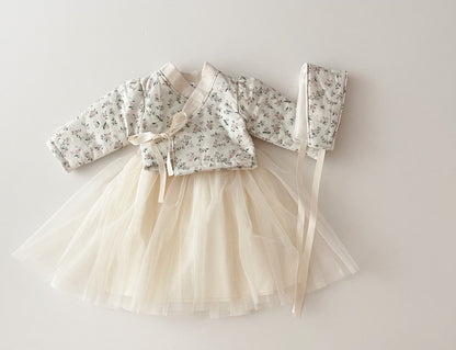 Winter flower hanbok [size S]