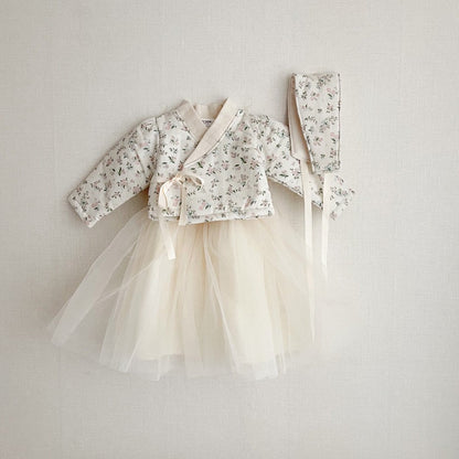 Winter flower hanbok [size S]