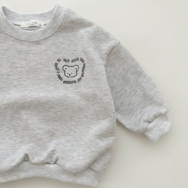 Lettering Bear Sweatshirt [adult]