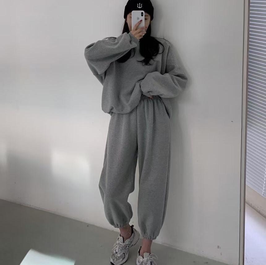 [PRE-ORDER] Fleeced sweatshirt set