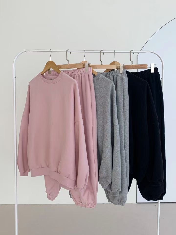 [PRE-ORDER] Fleeced sweatshirt set