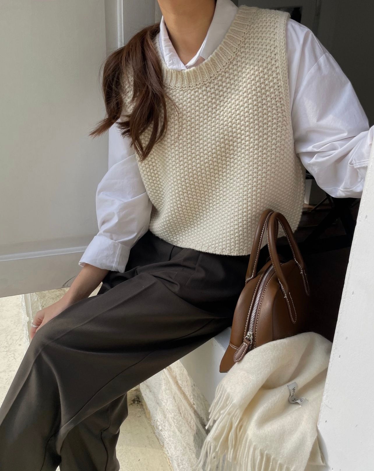 Cropped Knit Vest