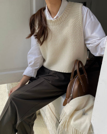 Cropped Knit Vest