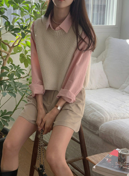 Cropped Knit Vest
